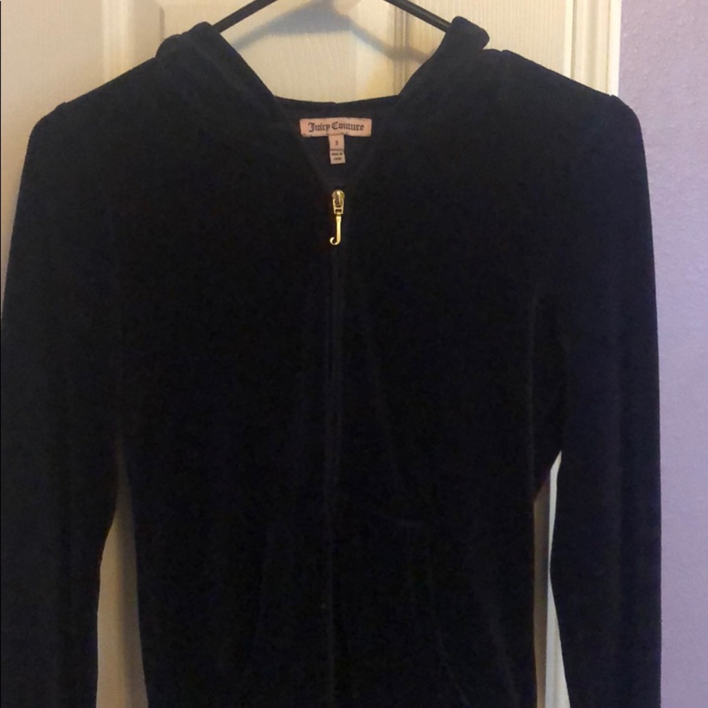 Navy blue “suede” hoodie
